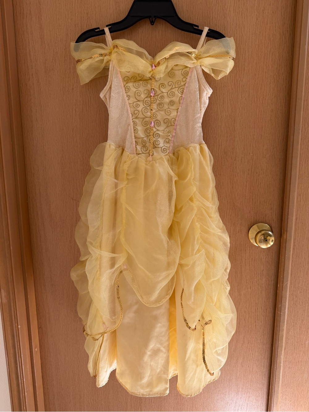 Disney Belle Beauty & the Beast Yellow Princess Girls' Costume Dress 7/8 M